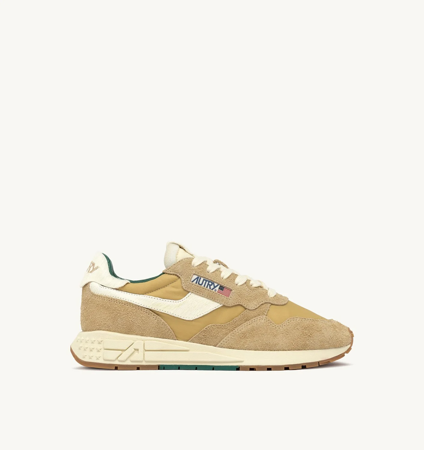 REELWIND LOW SNEAKERS IN LEAF AND NUT SUEDE AND NYLON - 1