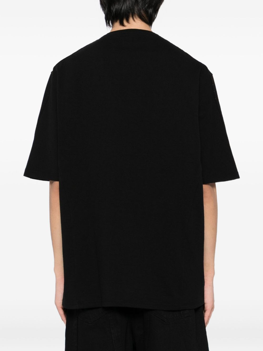 panelled cotton T-shirt - 3