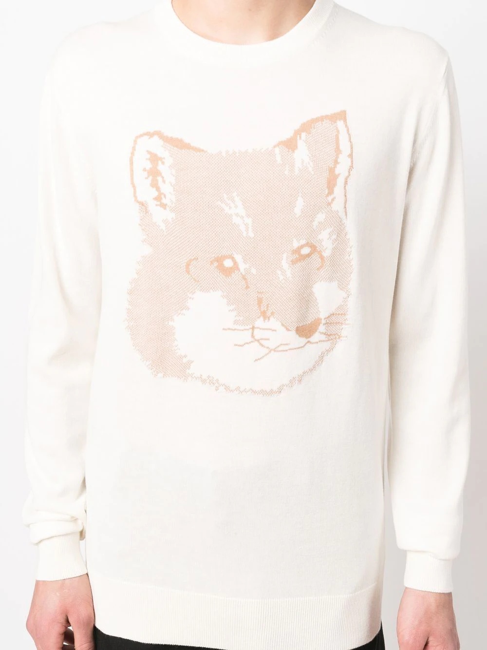 fox-jacquard jumper - 6