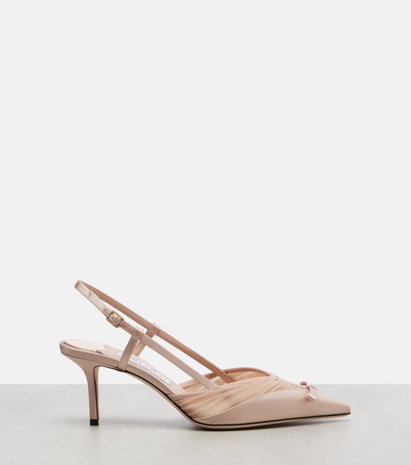 Afia 65 satin slingback pumps 5