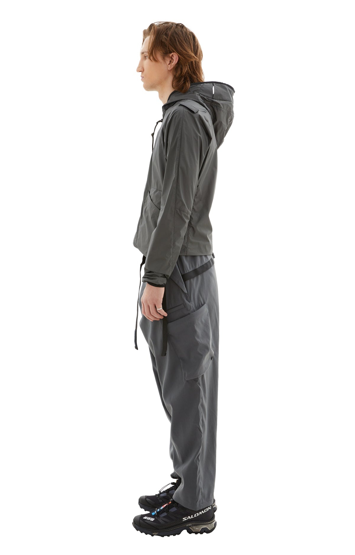 NYLON STRETCH CARGO PANTS (SLATE GREY) - 2