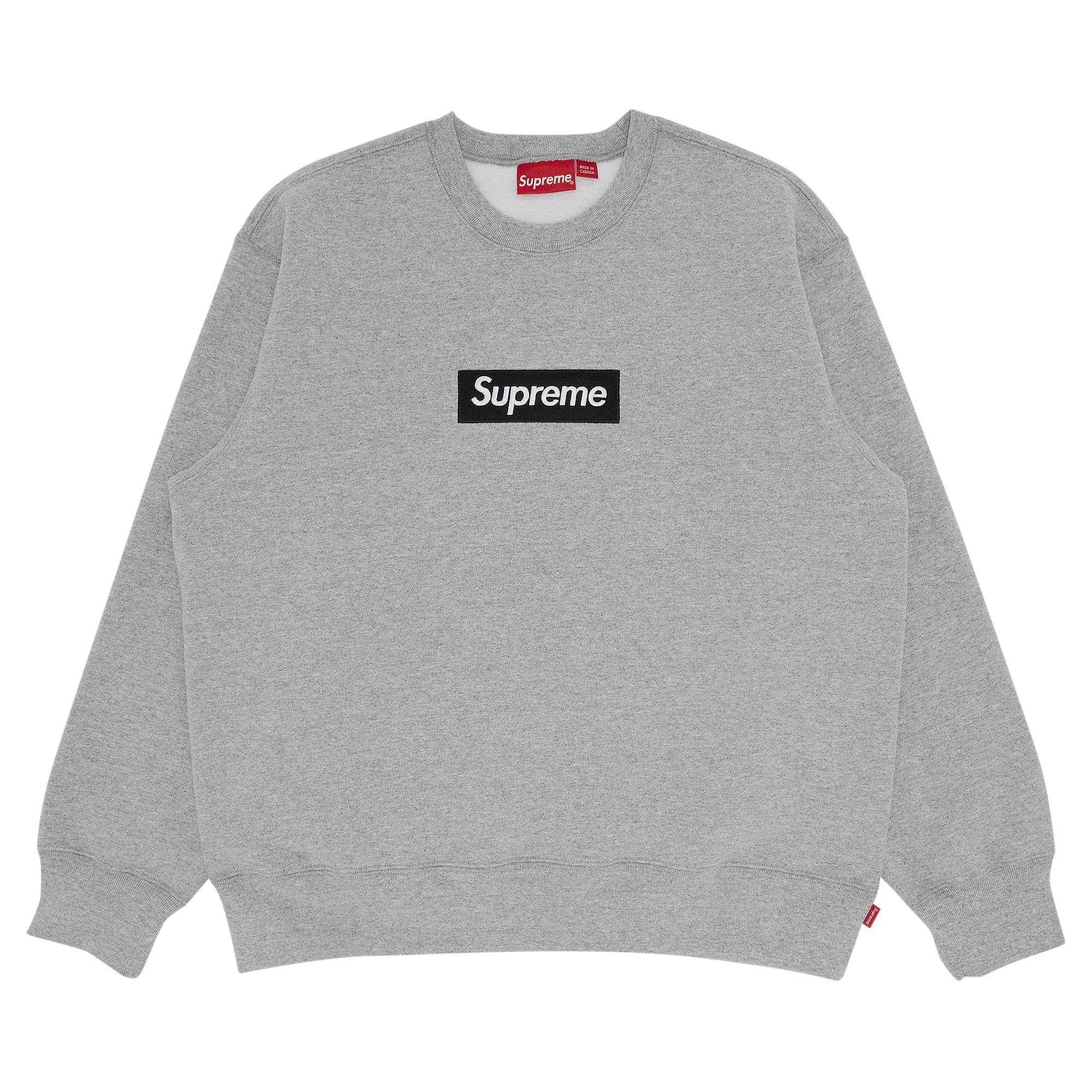 トップス Supreme Box Logo Crewneck Heather Grey Supreme Supreme Box Logo Crewneck 'Heather Grey' | REVERSIBLE