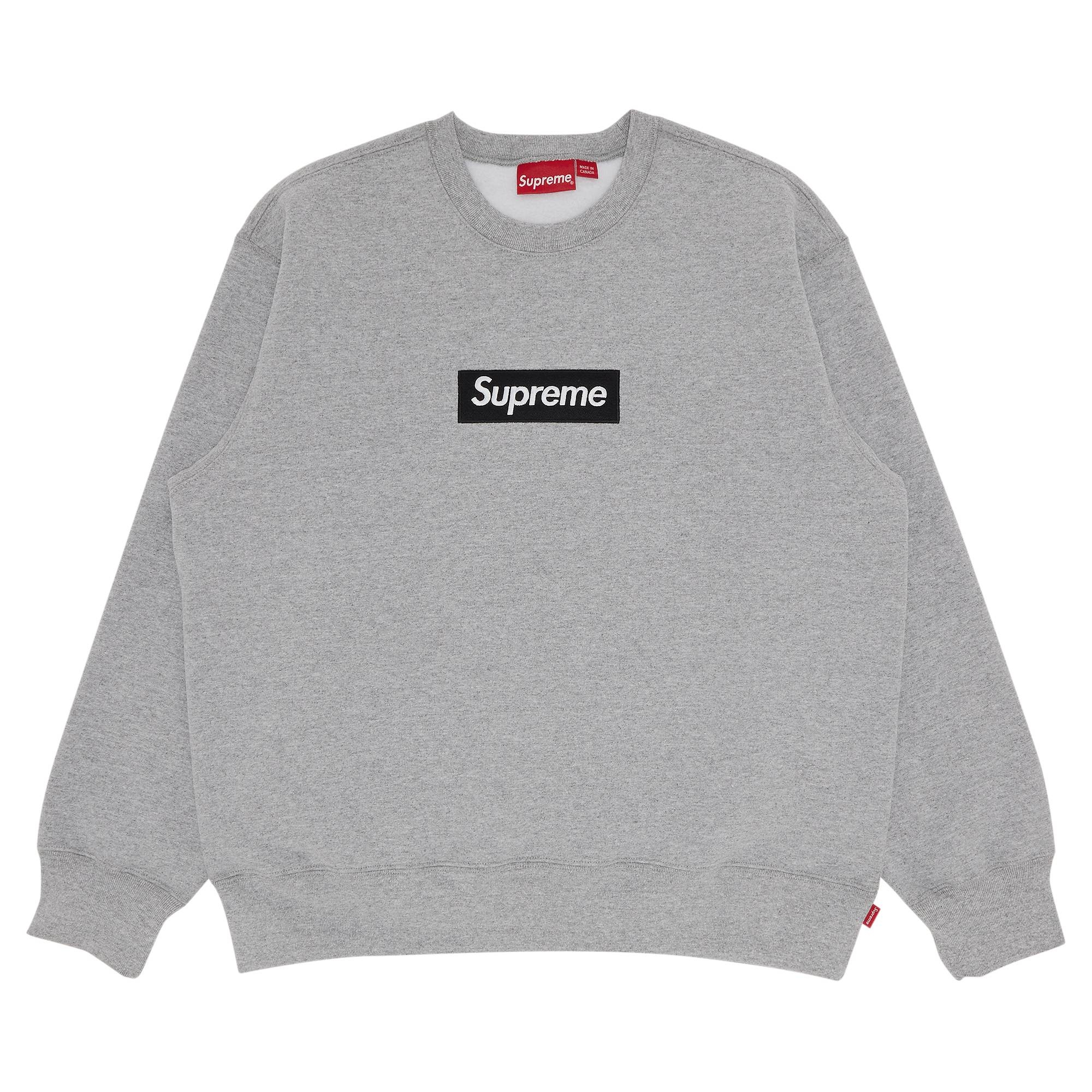 Supreme Box Logo Crewneck 'Heather Grey' - 1