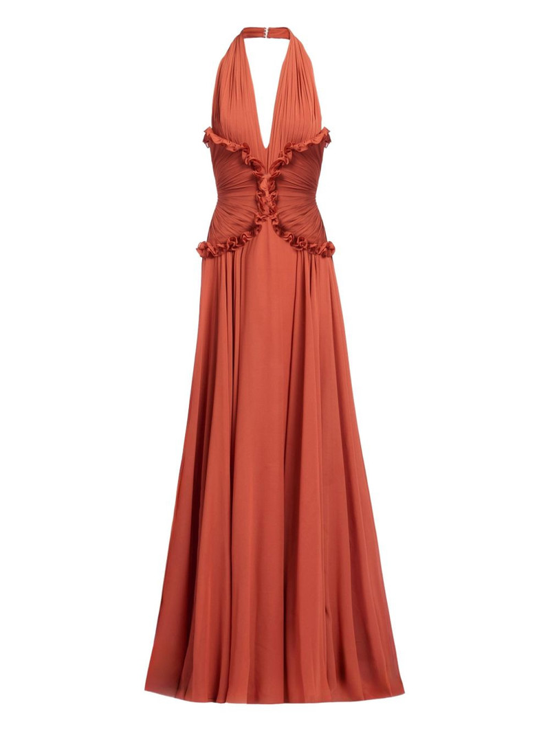 silk v-neck maxi dress 1