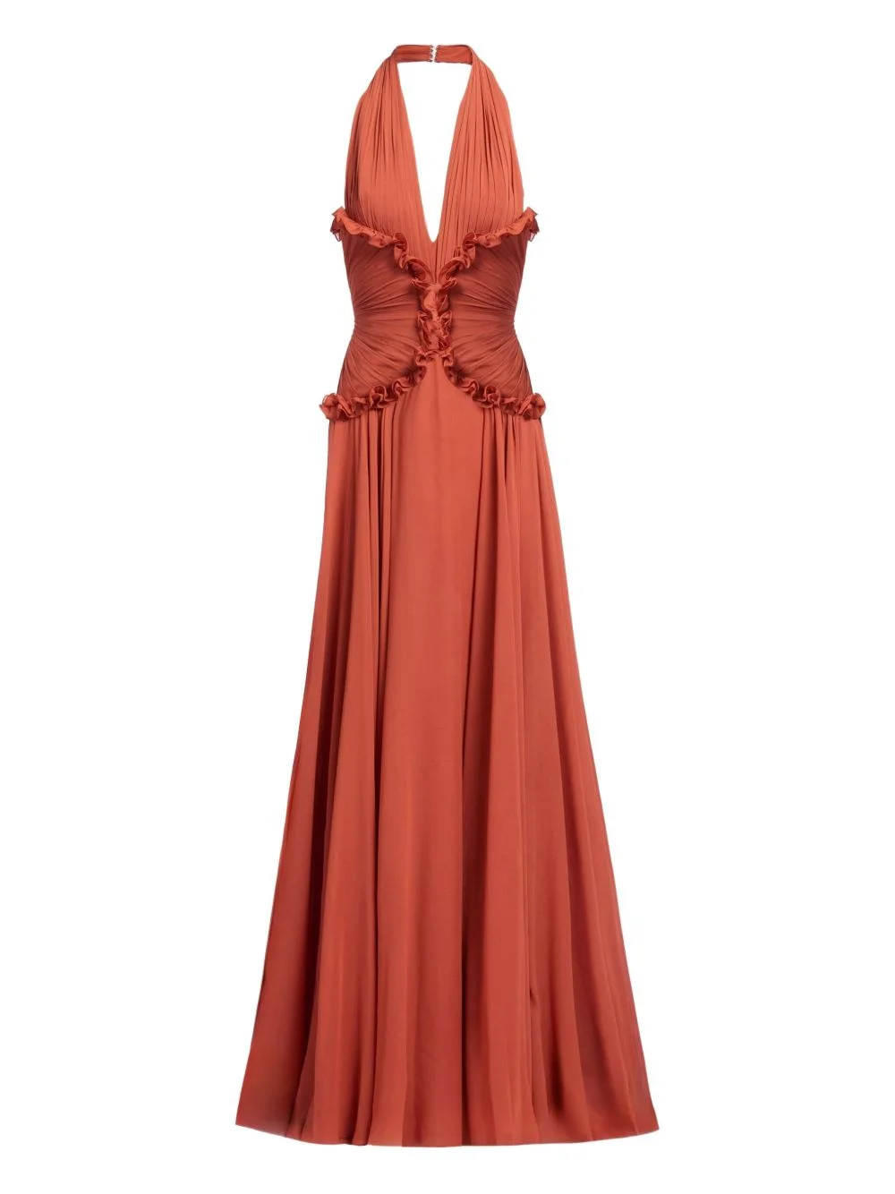 silk v-neck maxi dress - 1