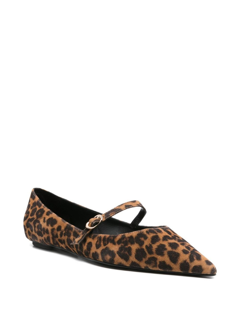 Stuart Weitzman leopard print buckle flats outlook