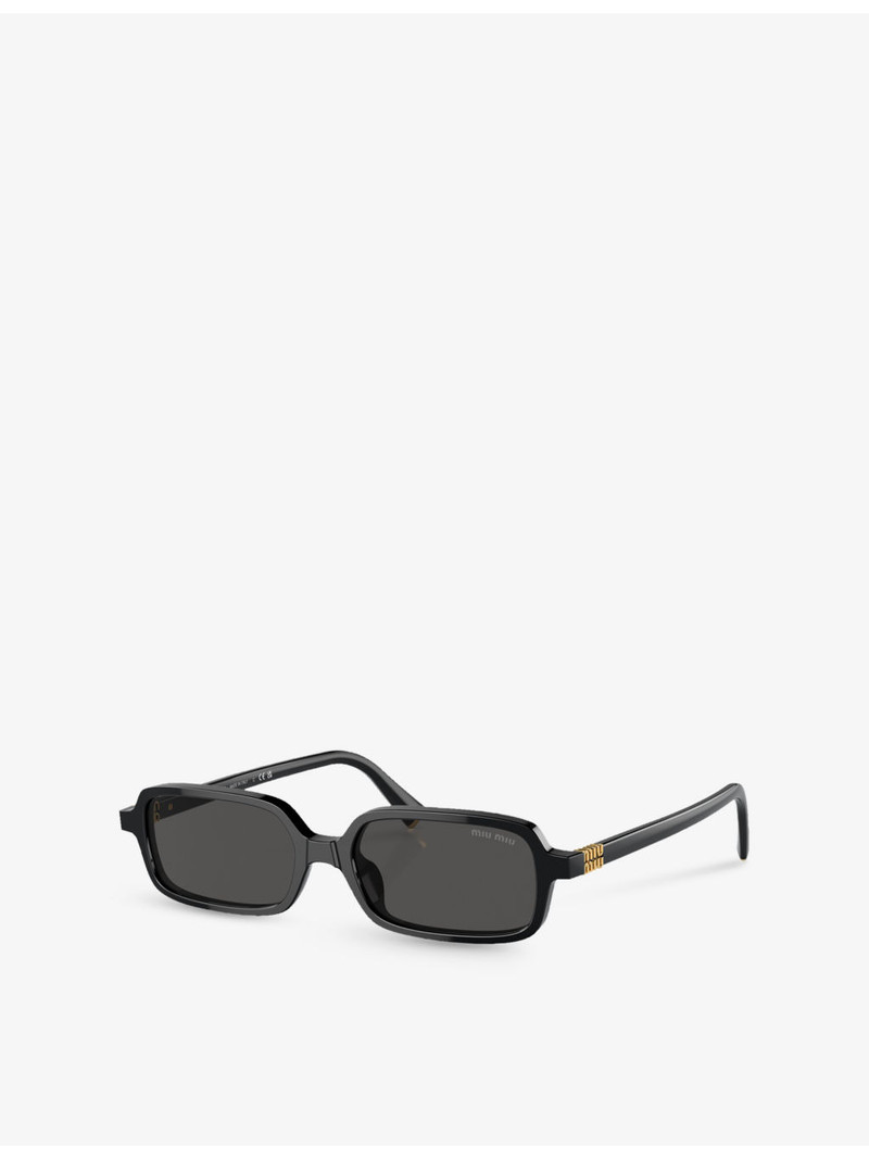 Miu Miu MU 11ZS rectangle-frame acetate sunglasses outlook