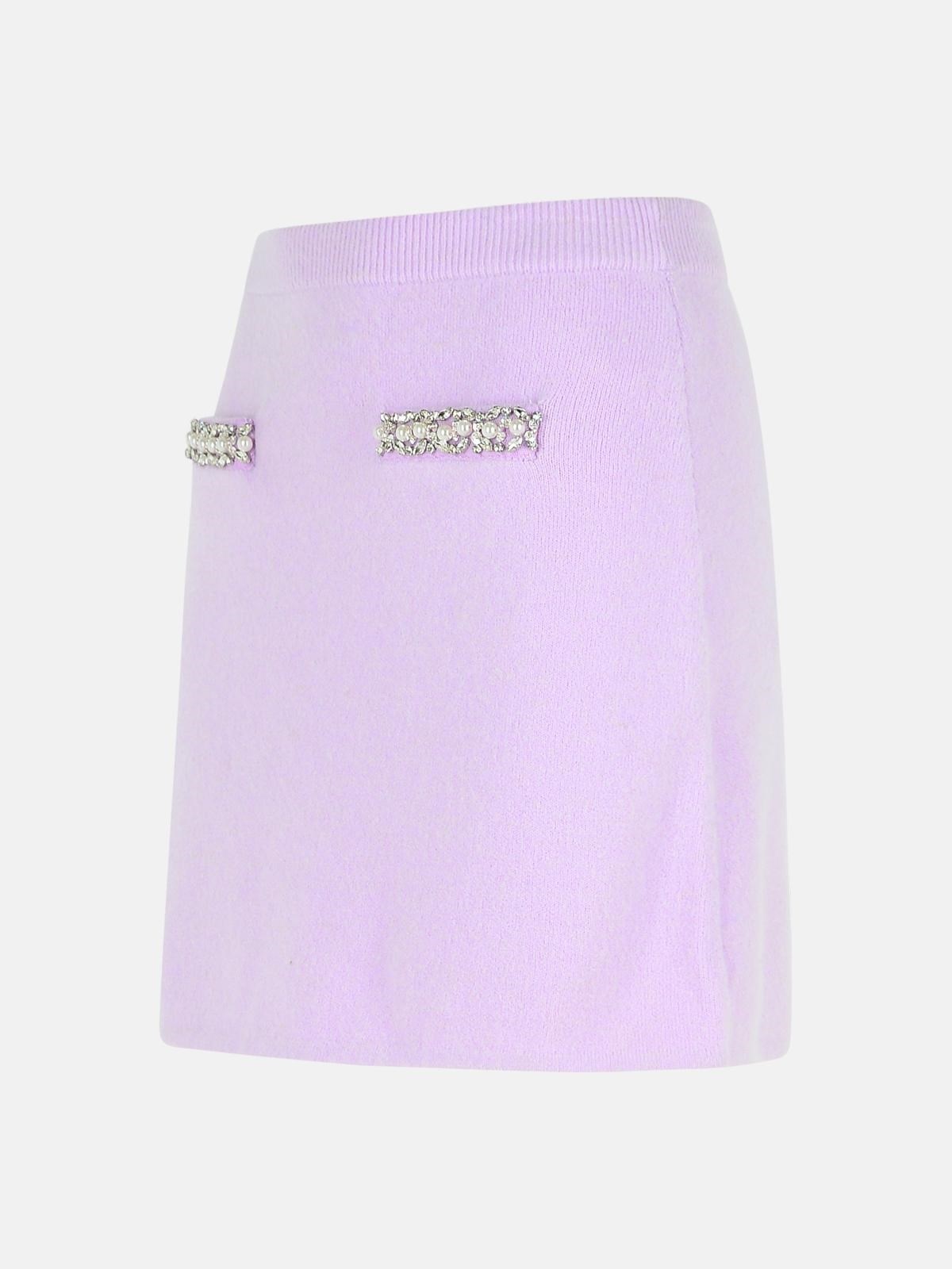 'CRYSTAL' SKIRT IN LILAC VISCOSE BLEND - 2