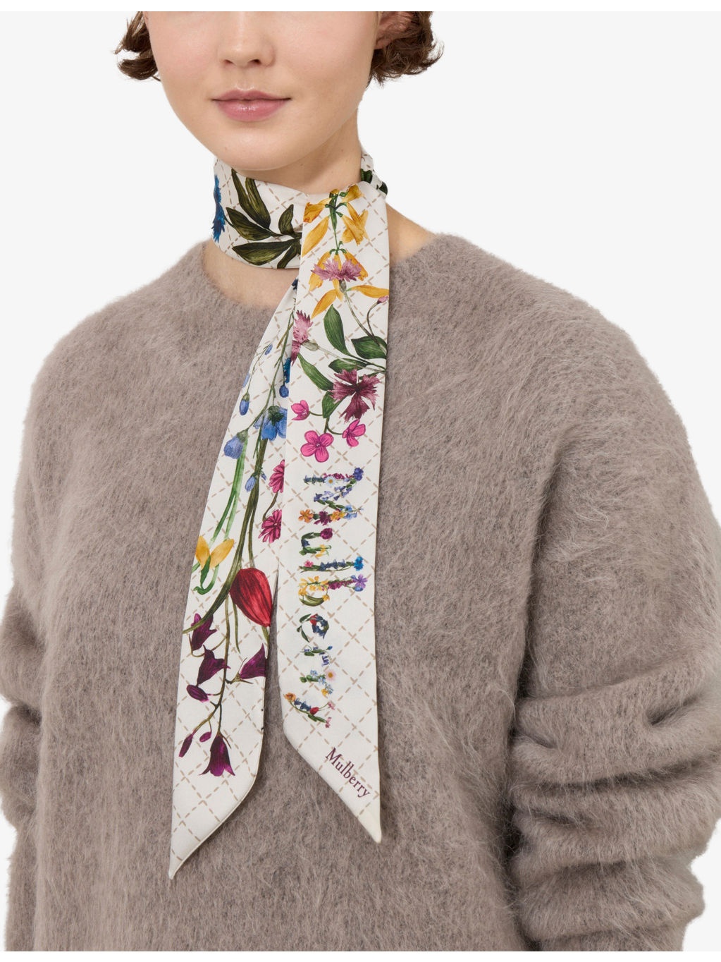 Wild Floral-Print Woven Skinny Scarf - 2