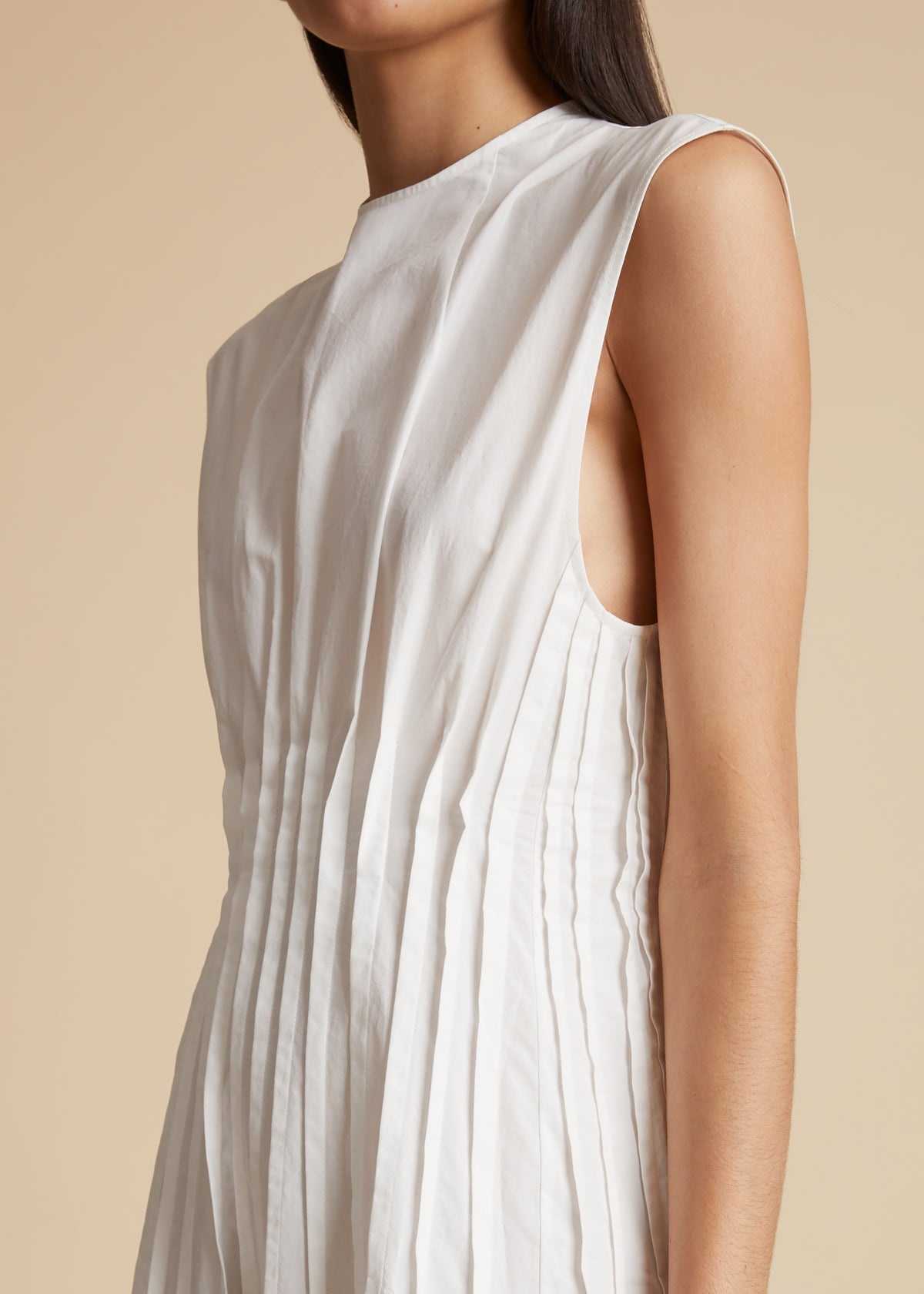 The Wes pintuck-detail midi dress - 6