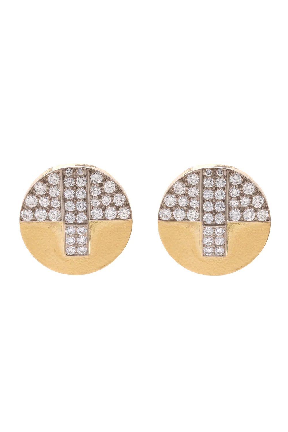 Diamond Hammered Avenue Earrings - 1