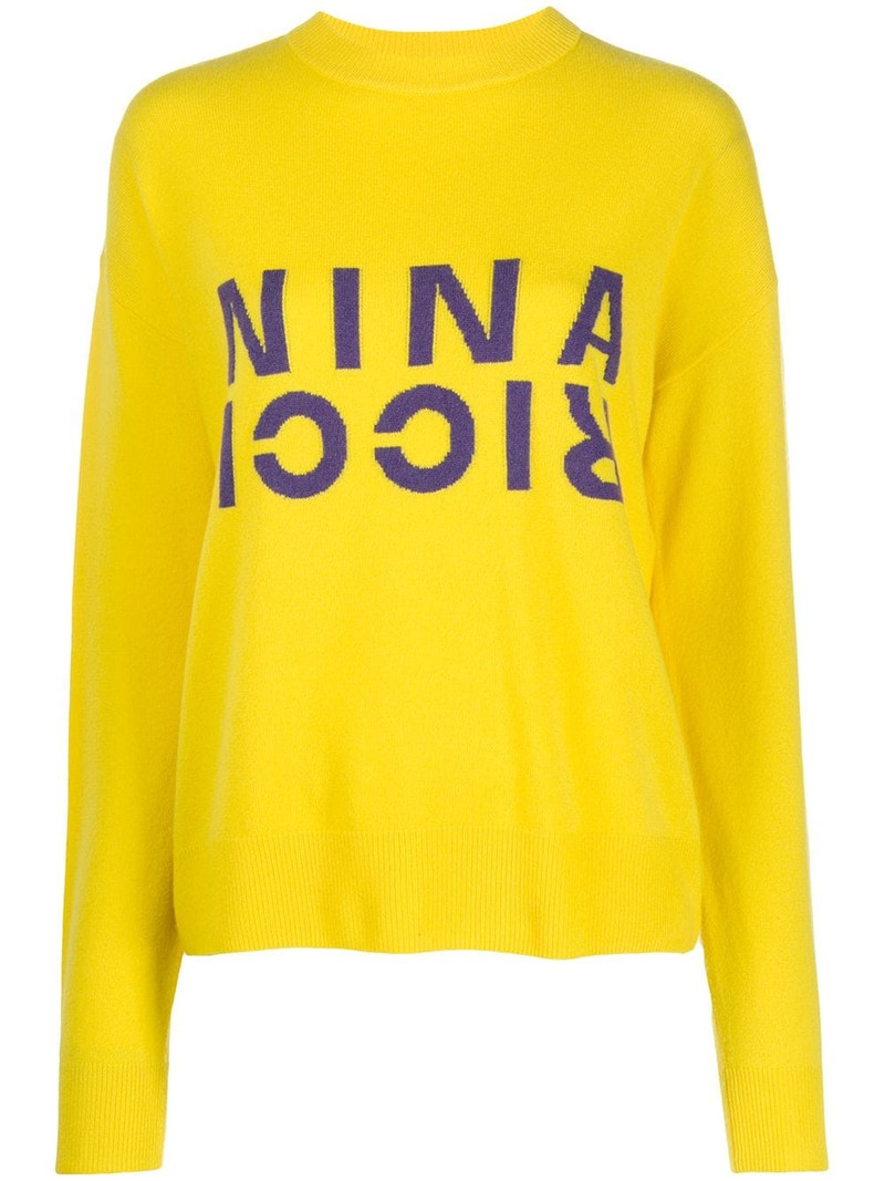 stitched logo jumper 1