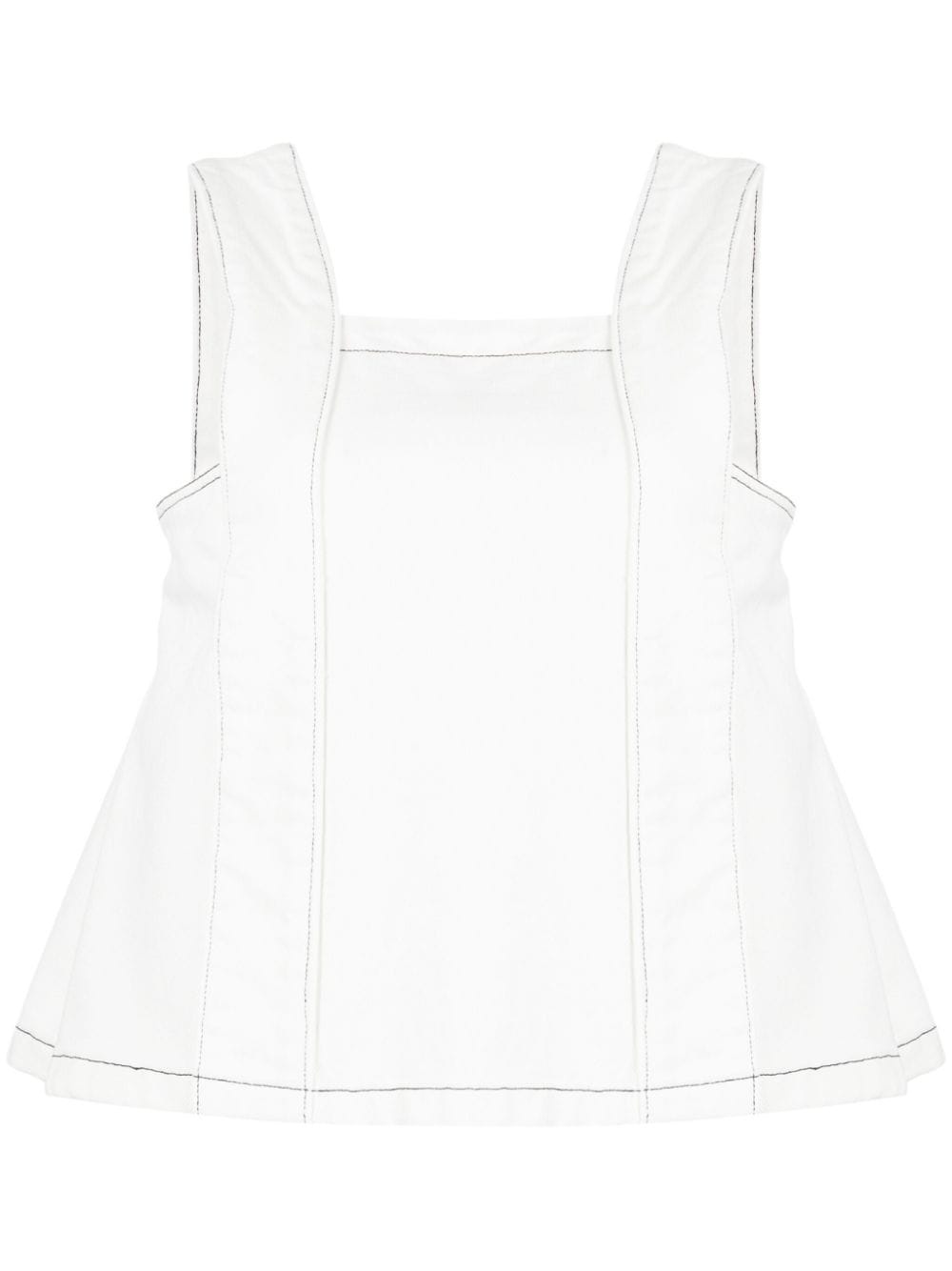 cotton sleeveless cropped top - 1