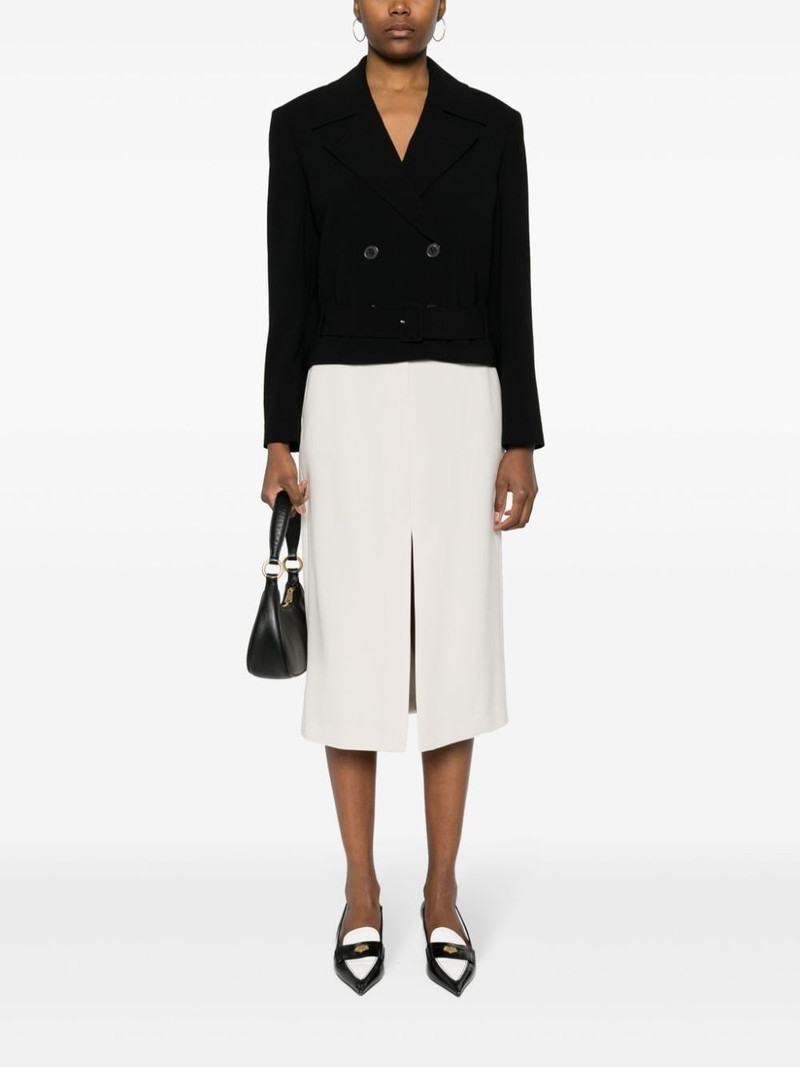 Theory double-breasted cropped jacket outlook