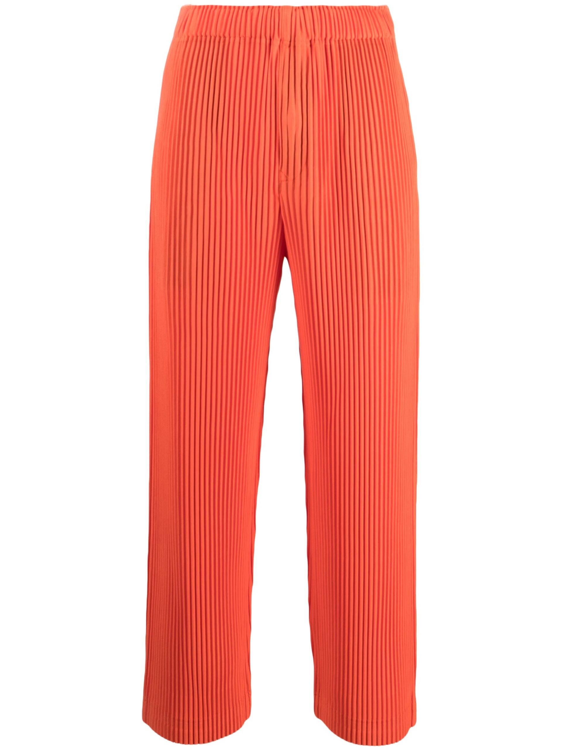 Orange Monthly Colors August Plissé Trousers - 1