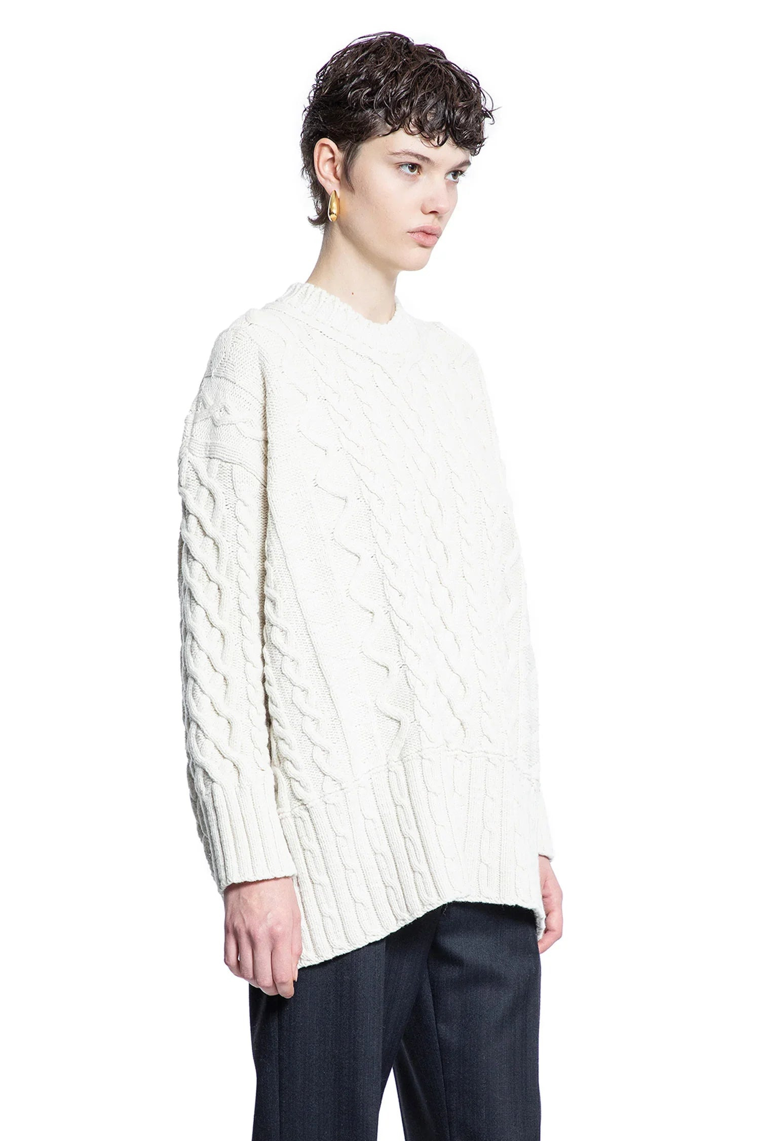 Aran-Cable-Wool-Jumper - 2