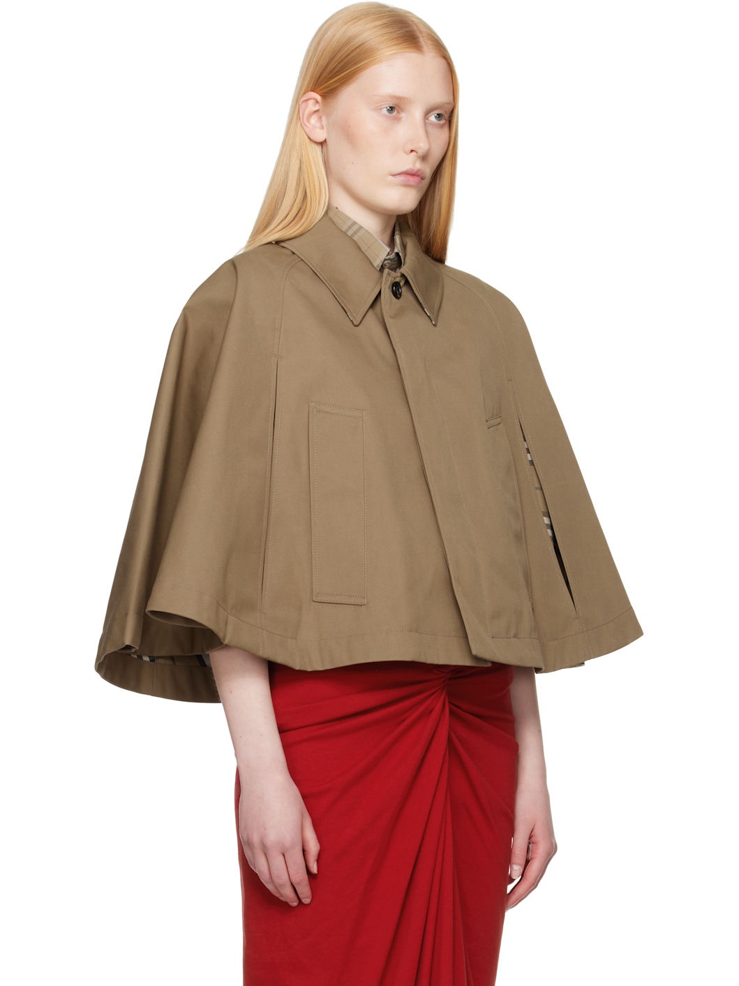 Brown Capelet Jacket - 2