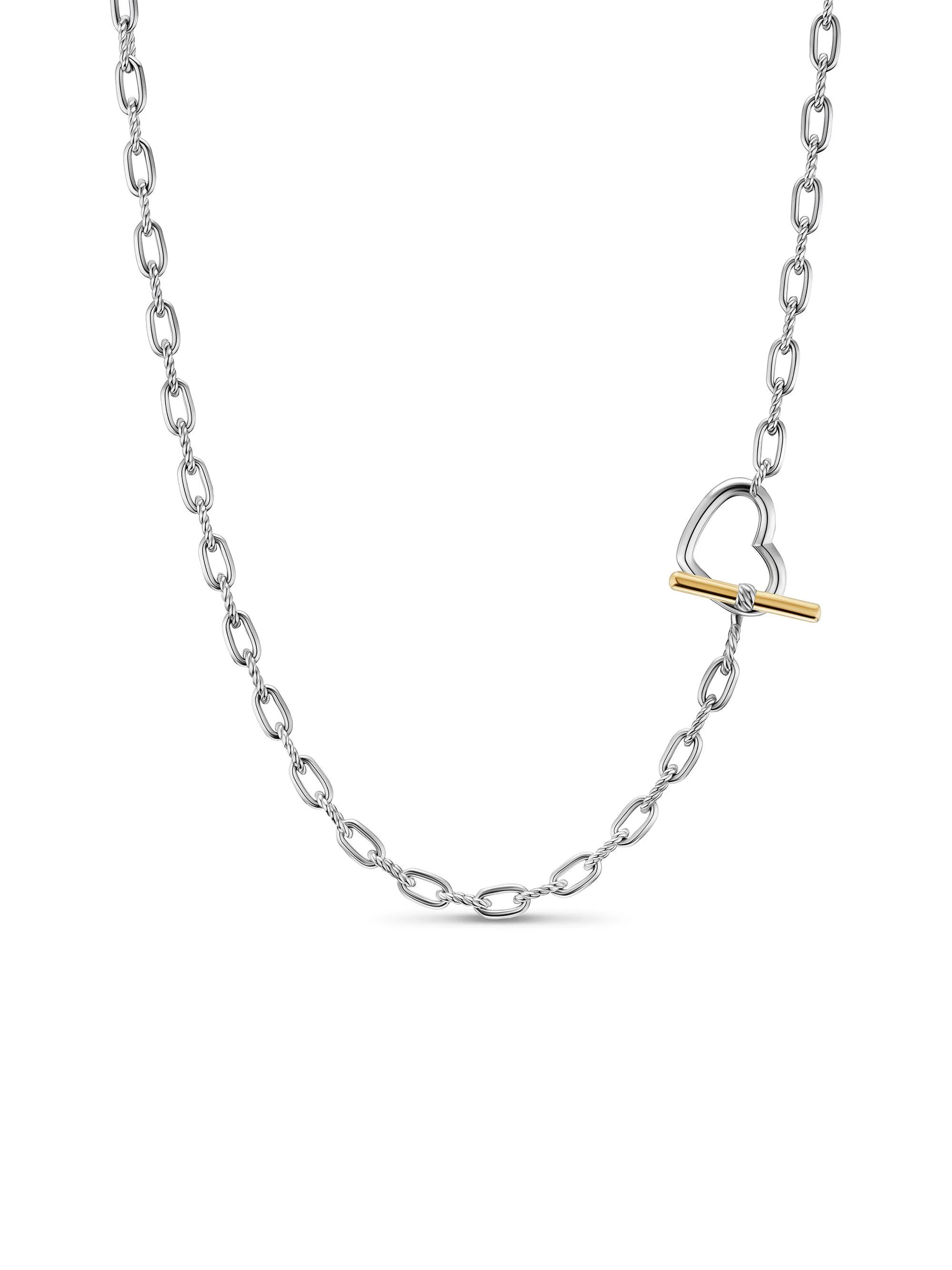 Women's Madison Heart Toggle Chain Necklace in Sterling Silver - Silver - 1