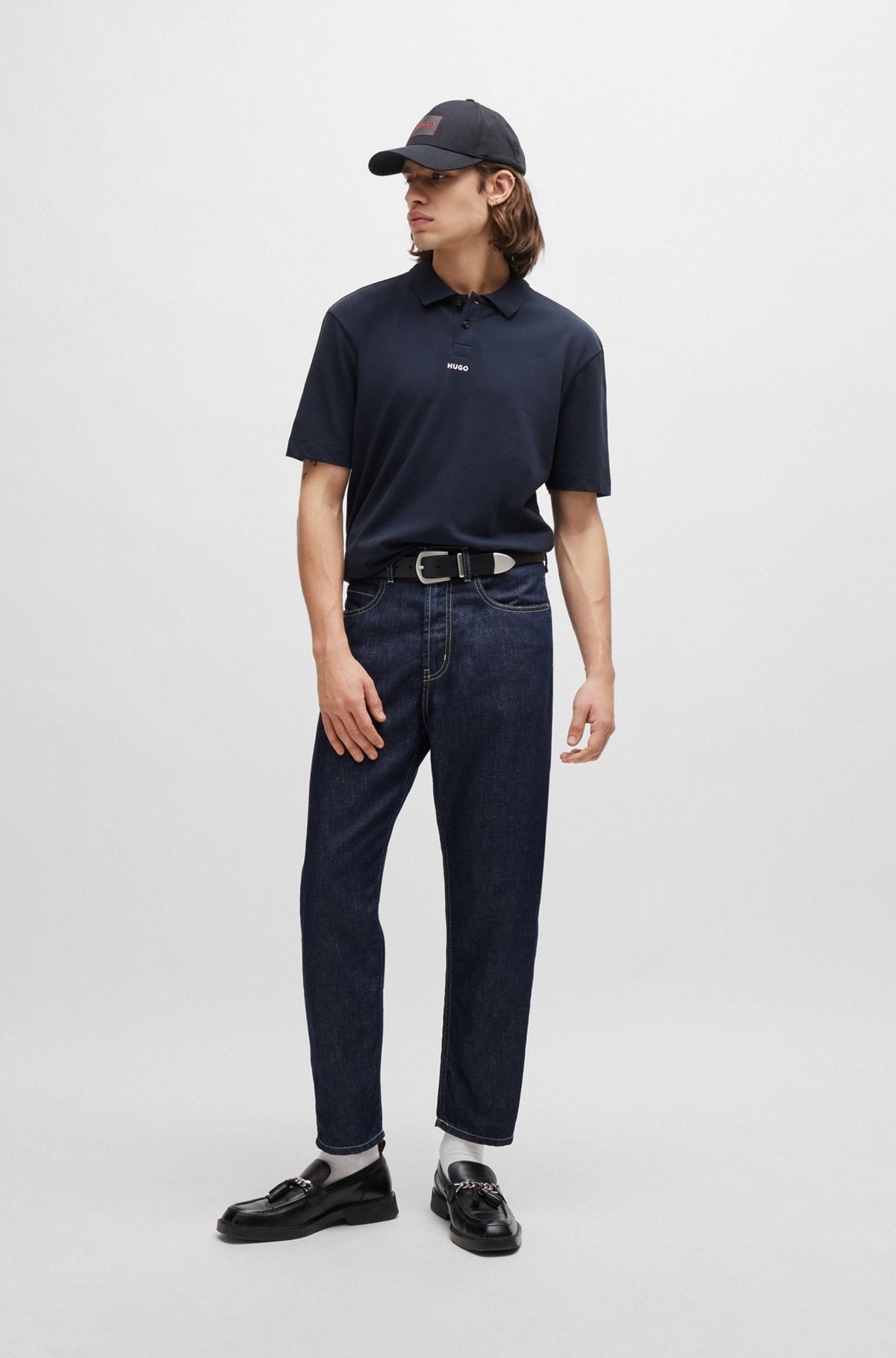 COTTON-PIQUÉ POLO SHIRT WITH LOGO PRINT - 4