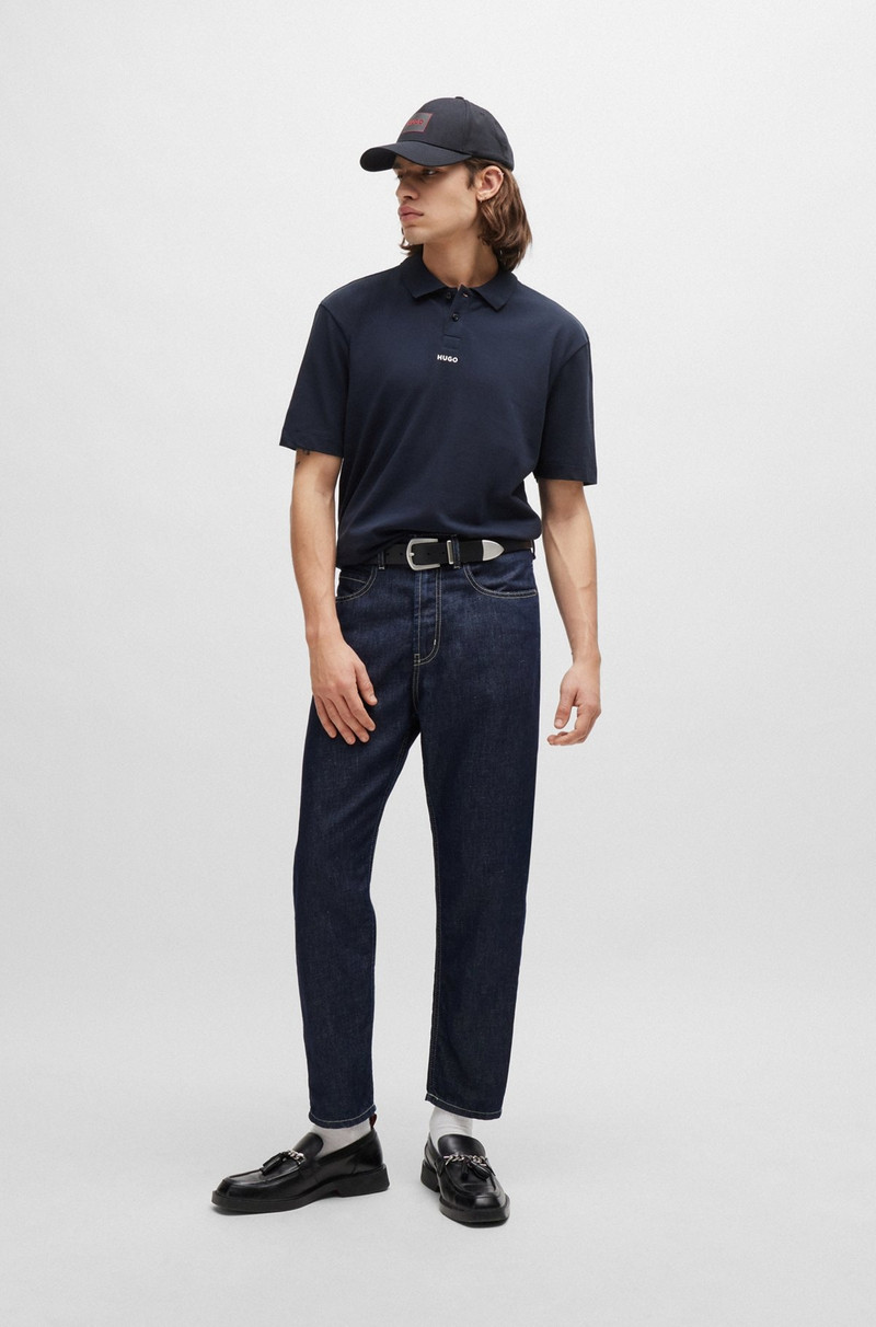HUGO COTTON-PIQUÉ POLO SHIRT WITH LOGO PRINT outlook