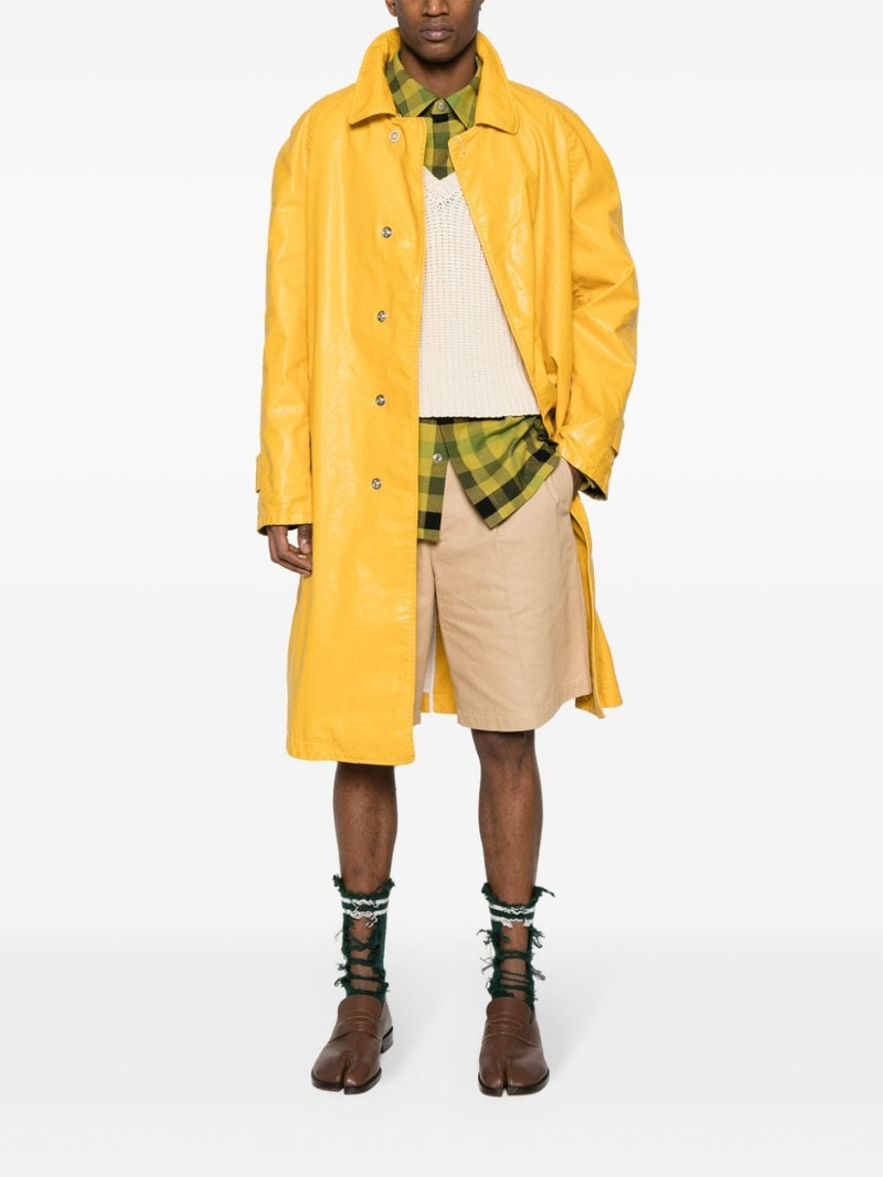 Maison Margiela distressed long trench coat outlook
