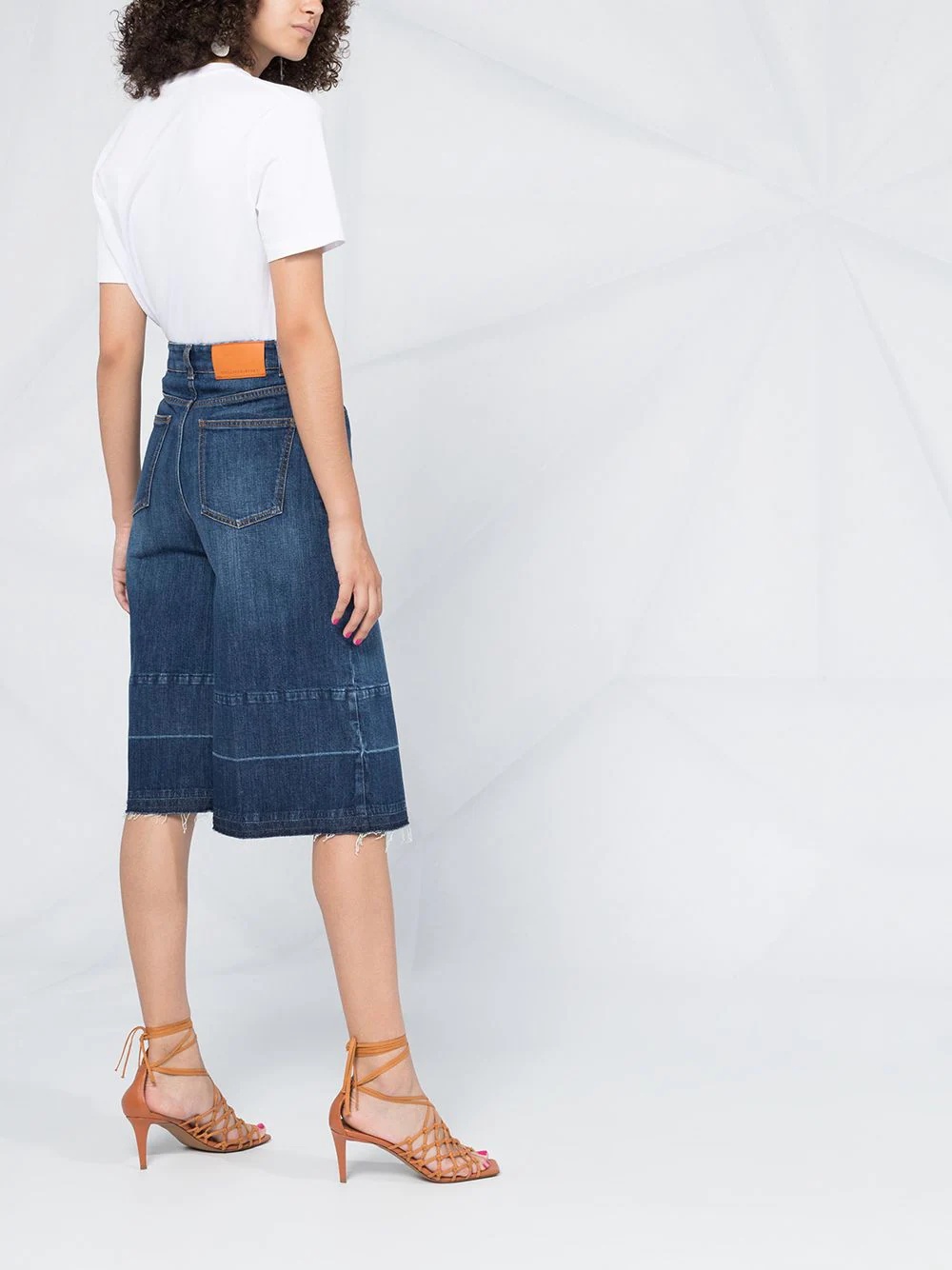 high-waist culotte jeans - 6