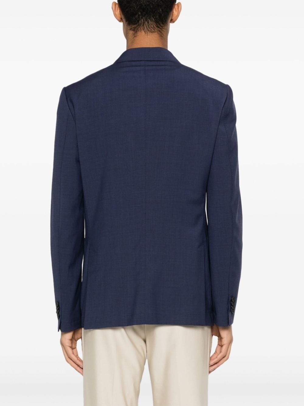 single-breasted wool blazer - 4