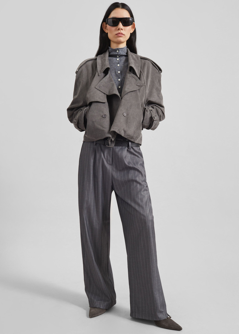 Vradal High Neck Cardigan - Grey 7
