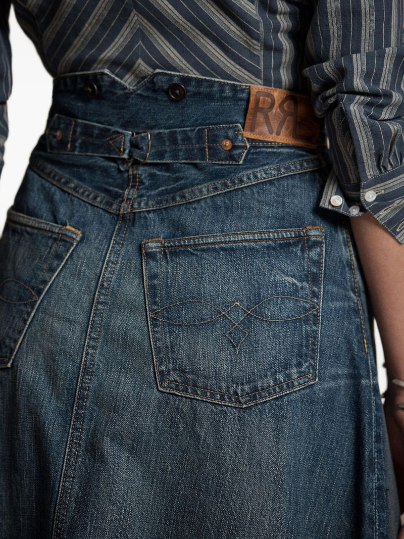 denim midi A-Line skirt 4