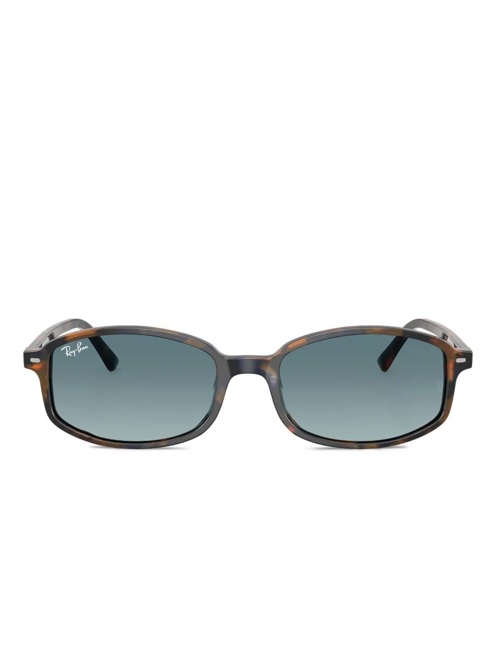 tortoiseshell rectangle sunglasses - 1