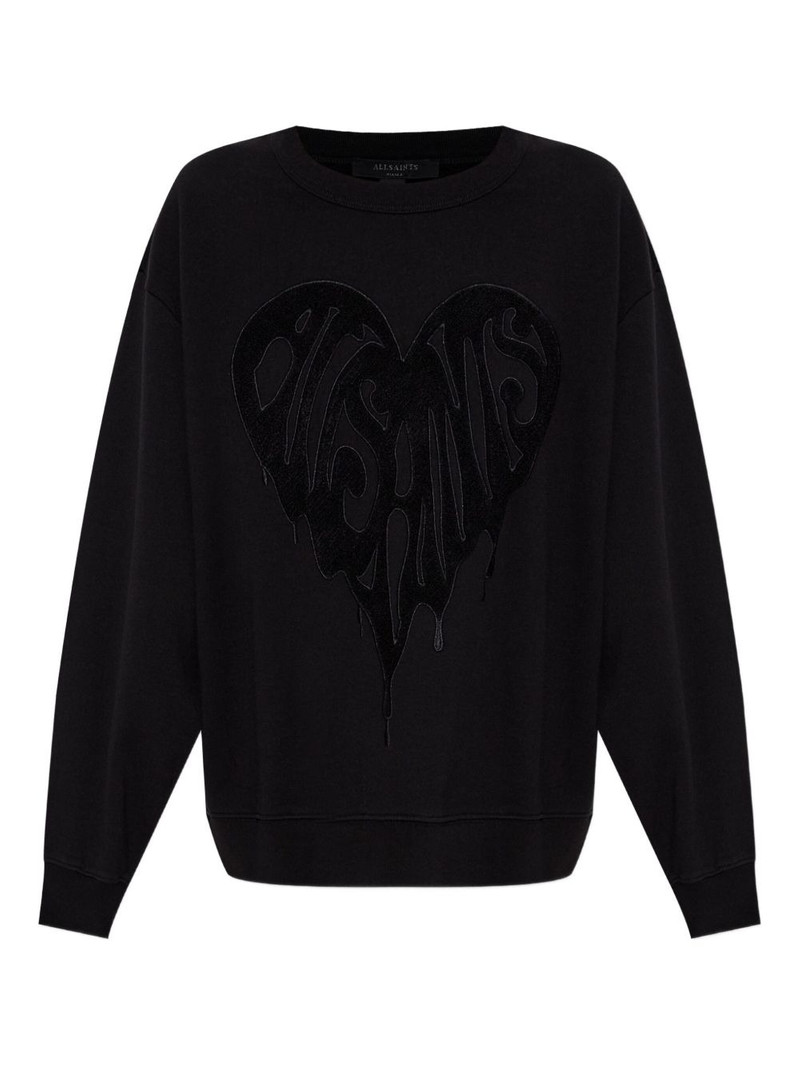 heart-embellished sweatshirt 1