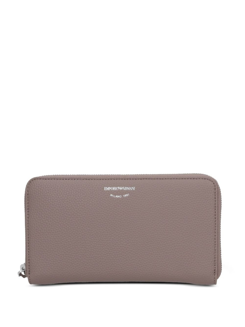 logo-lettering zip-fastening wallet 1