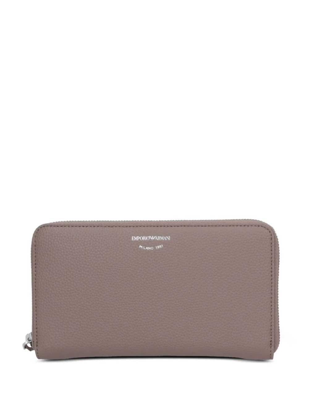 logo-lettering zip-fastening wallet - 1