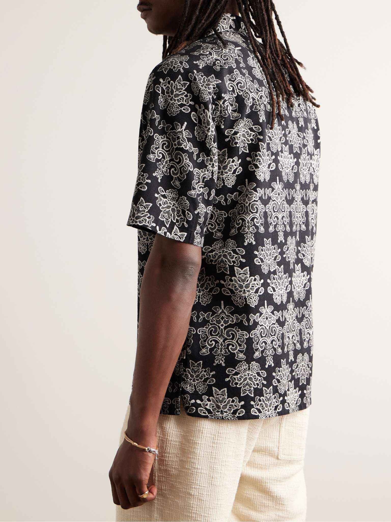 Ole 5210 Camp-Collar Printed Organic Cotton and TENCEL™ Lyocell-Blend Twill Shirt - 3