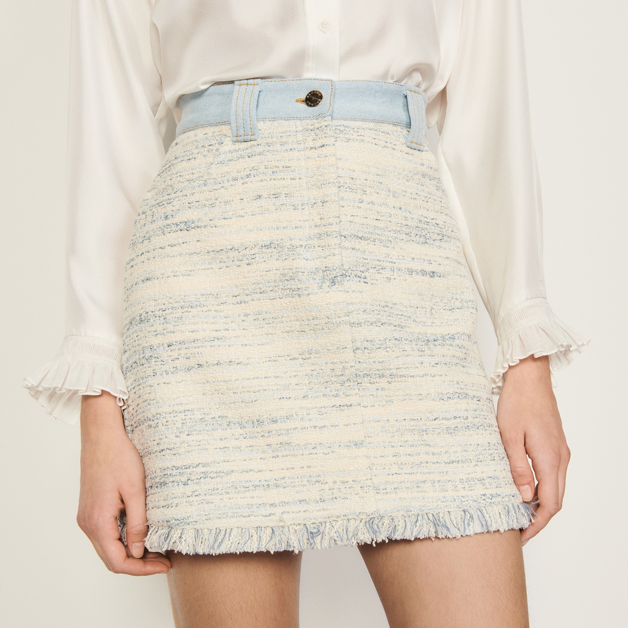 Short tweed skirt - 5