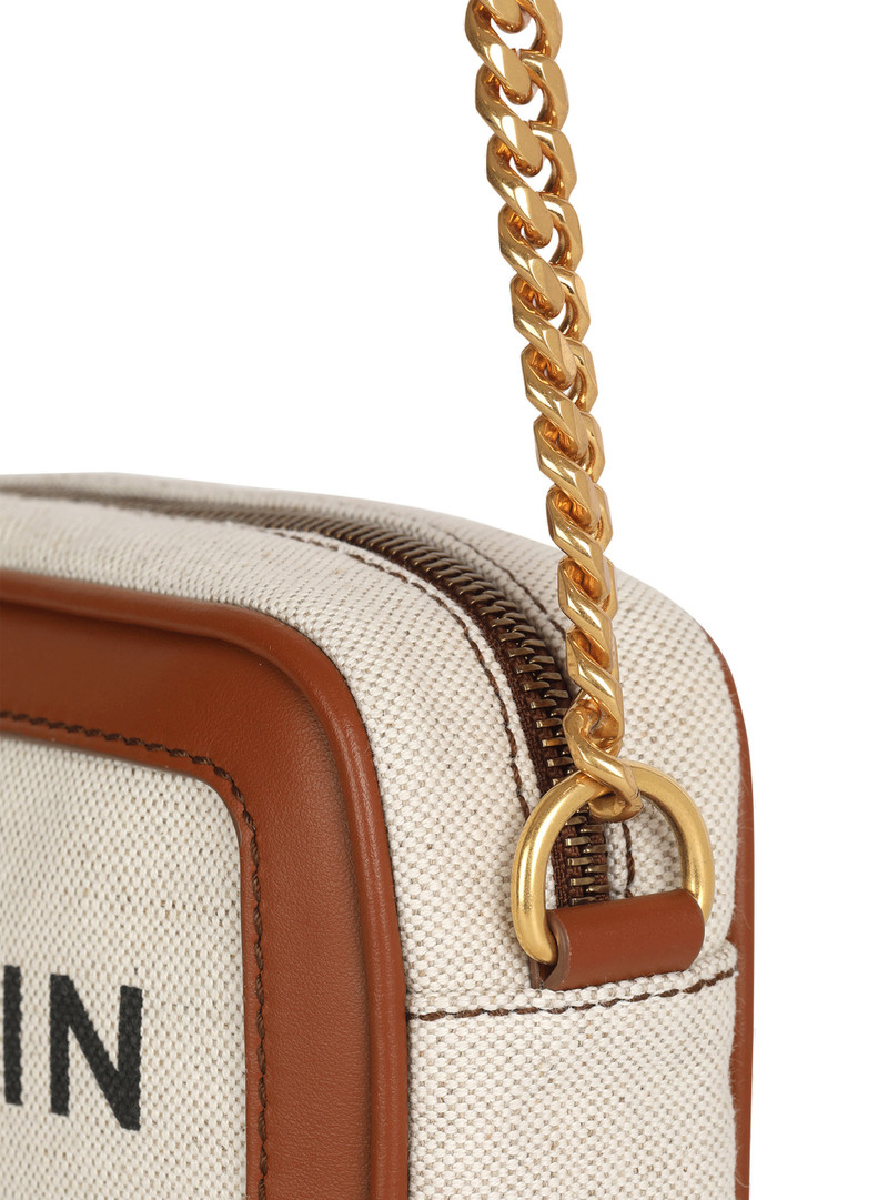 Canvas B-Army camera bag with  leather panels 7