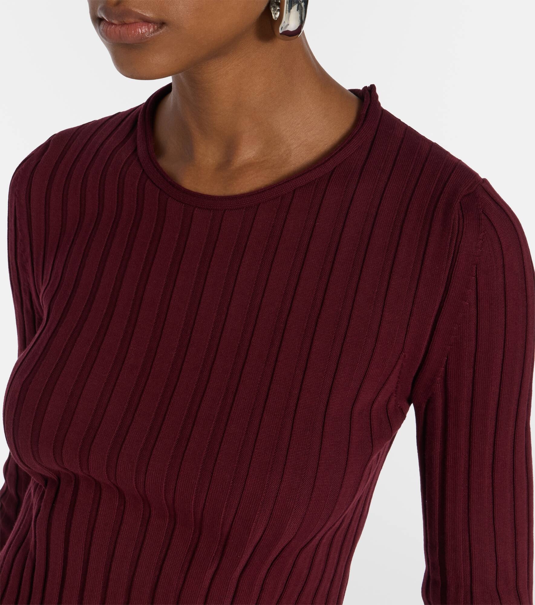 Ribbed-knit cotton top - 4