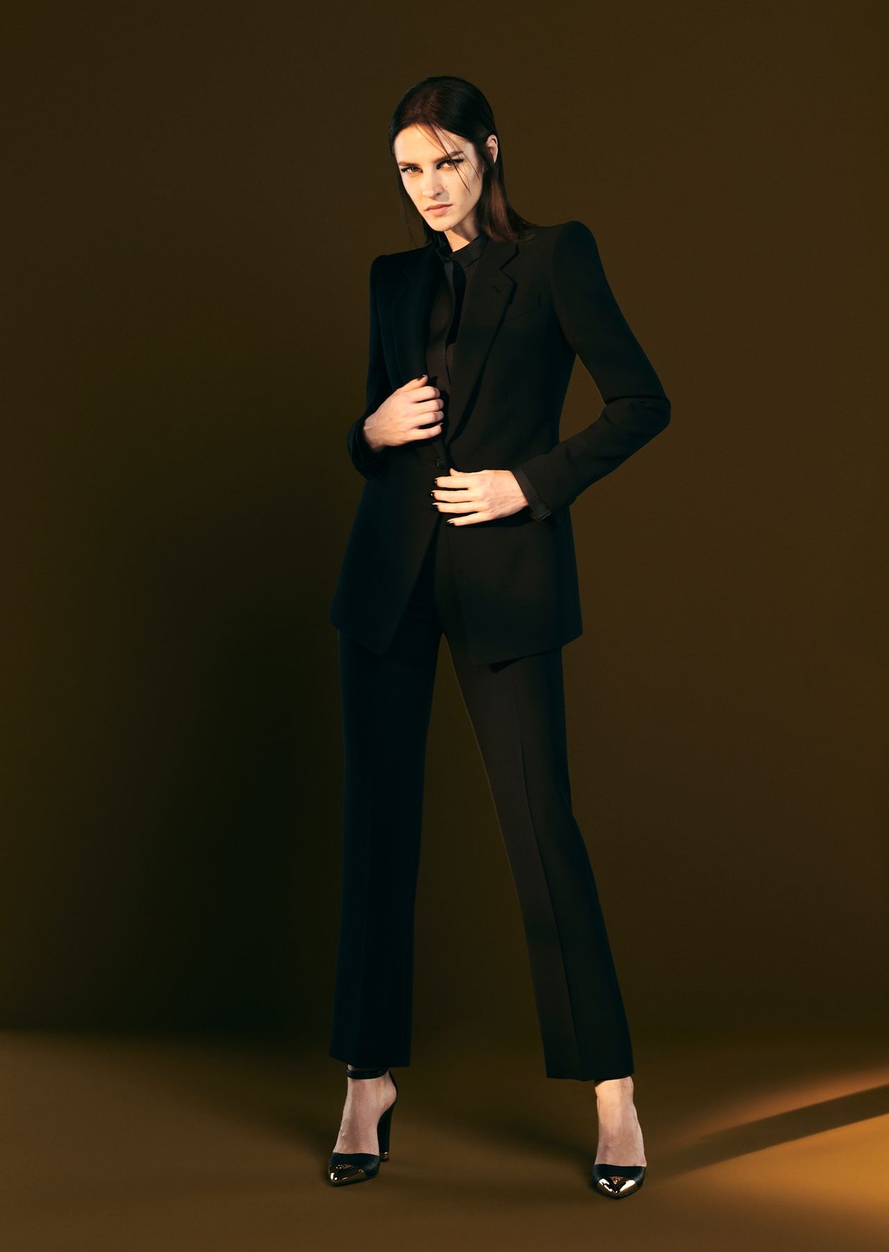Straight-cut, silk-cady trousers - 6