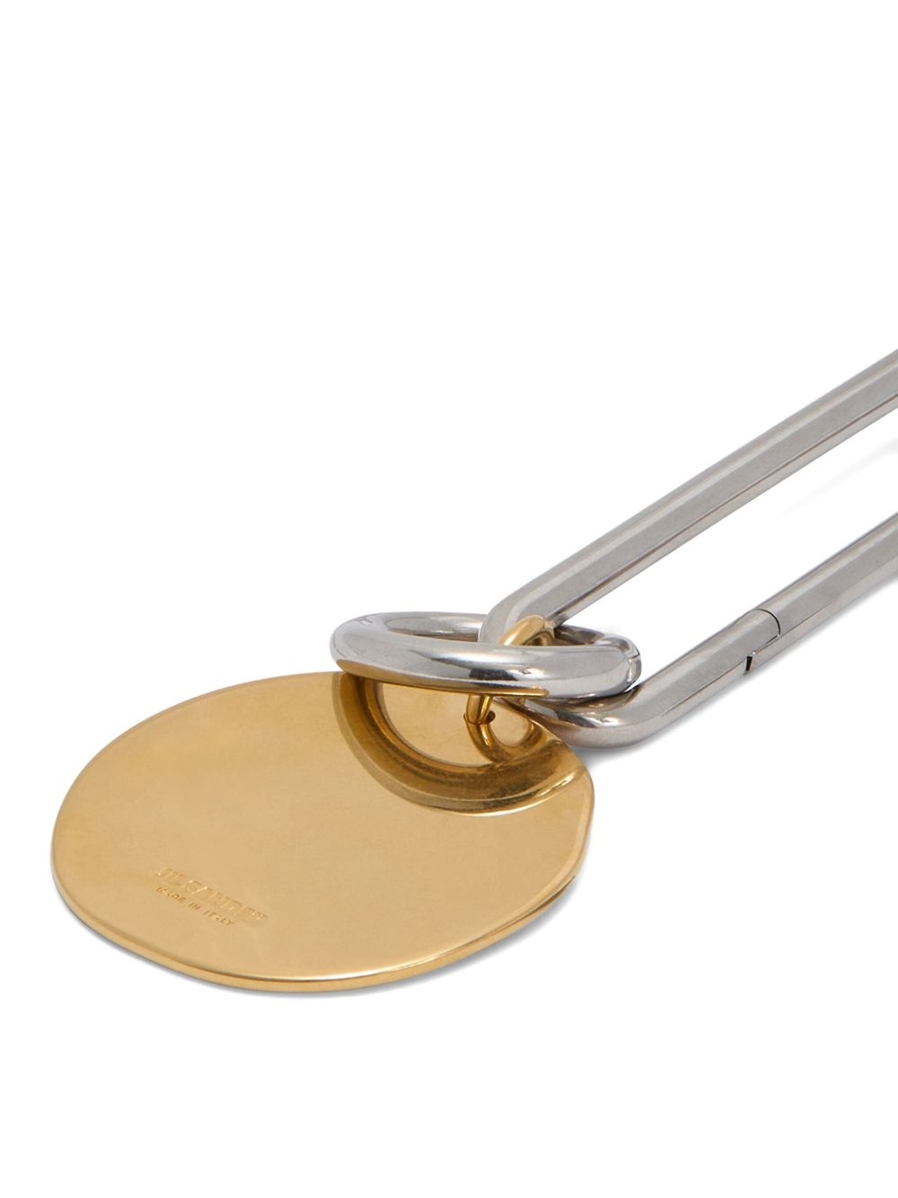 gold-tone round-pendant keyring - 2