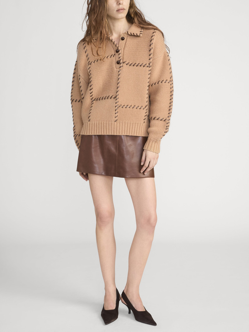 FRAME The Leather Stitch Sweater outlook