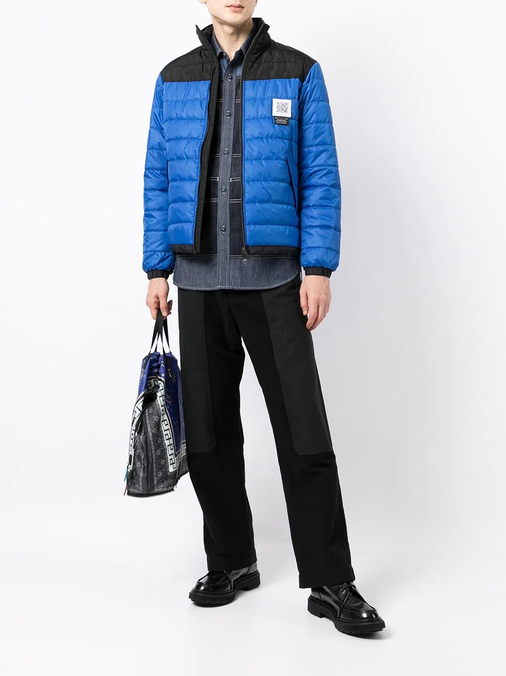 colour-block puffer jacket - 2