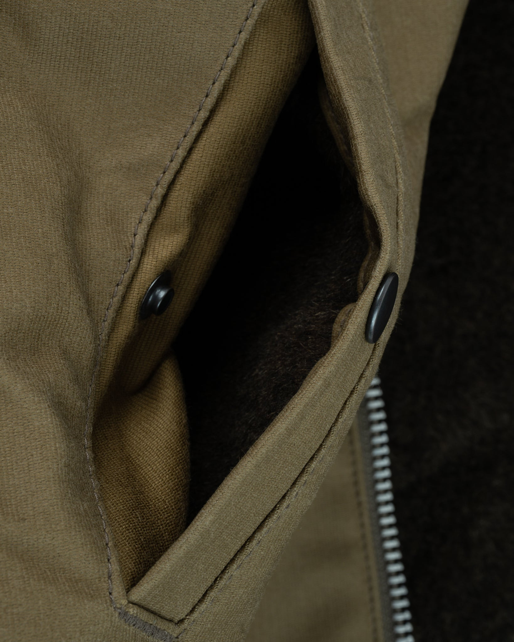 IHM-37-KHA Oiled Whipcord N1 Deck Jacket - Khaki - 14