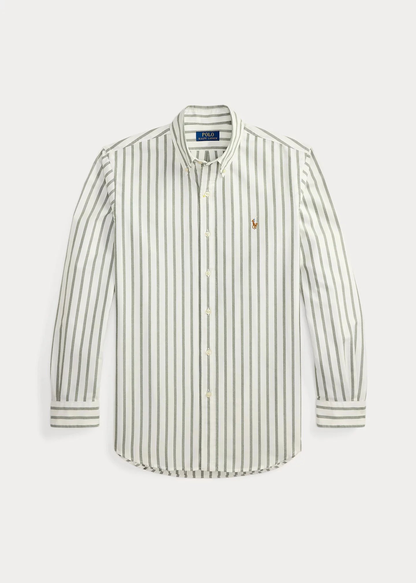 Classic Fit Striped Oxford Shirt - 1