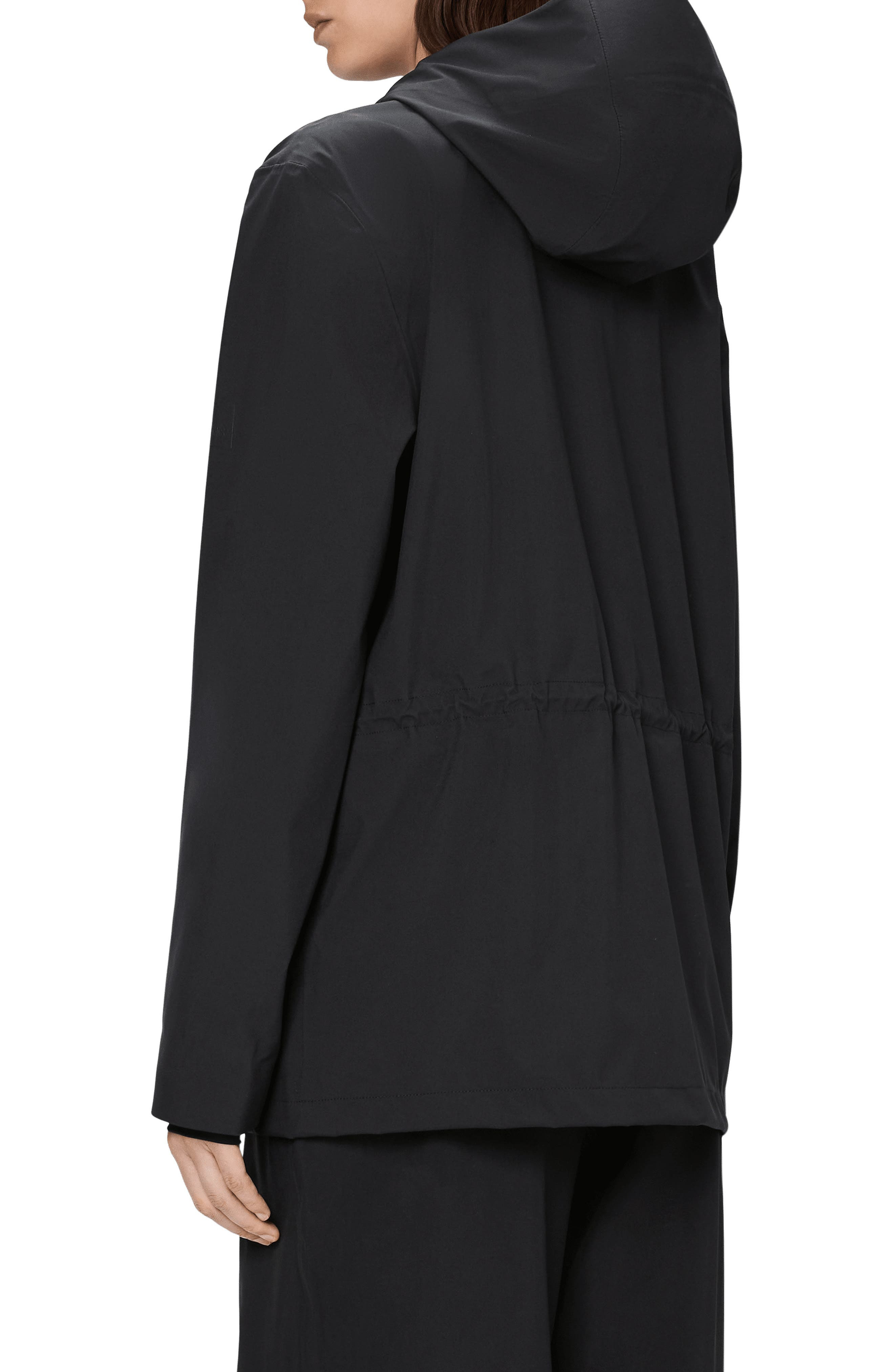 Rains Suva Hardshell Waterproof Hooded Rain Jacket in Black at Nordstrom - 2