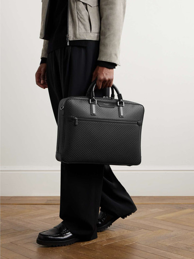 Serapian Stepan Leather-Trimmed Coated-Canvas Briefcase outlook