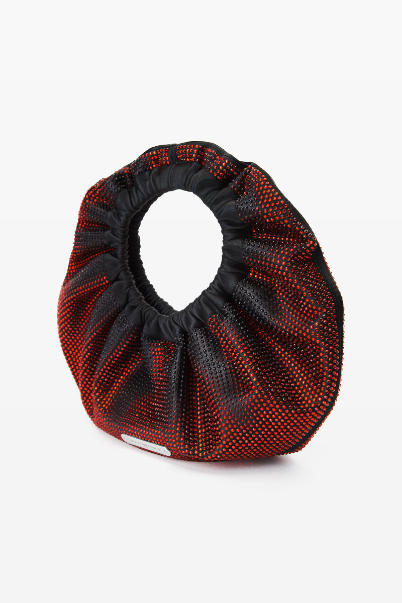 mini crescent bag in distressed crystal hotfix 2