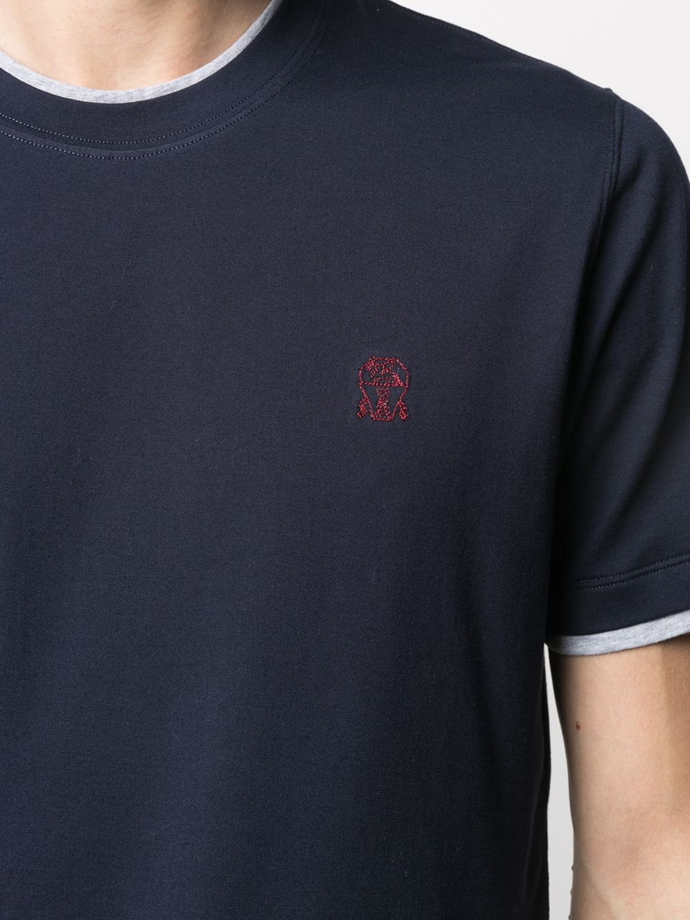 logo embroidered T-shirt - 5