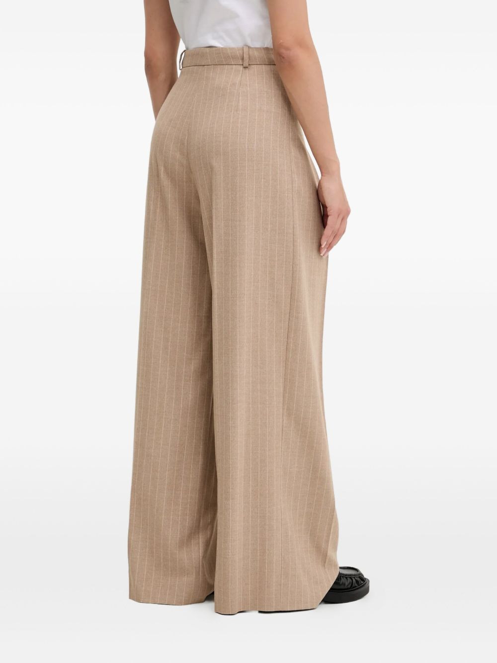 pinstripe pleated trousers - 3