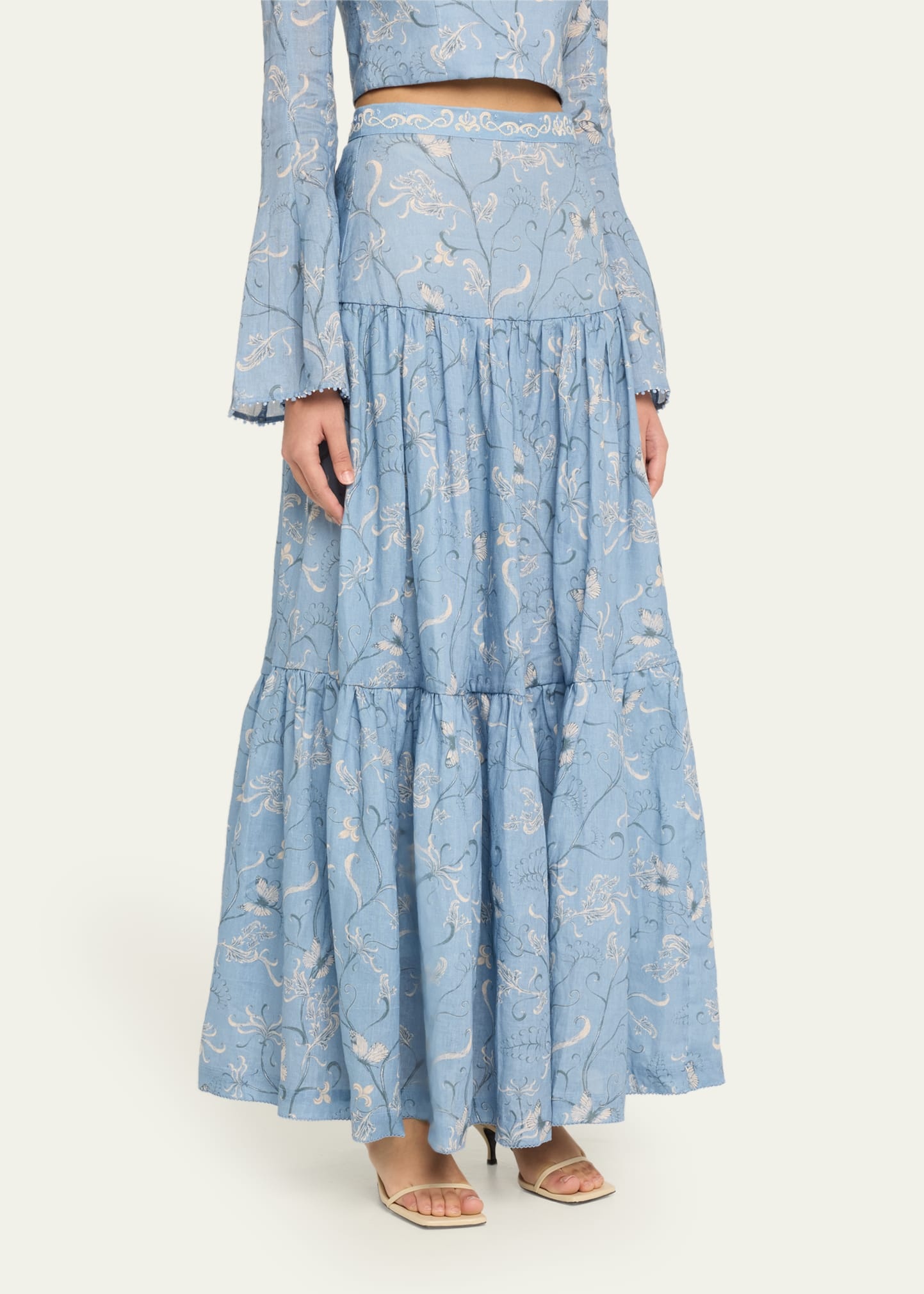 Lymanopoda Anis Linen Maxi Skirt - 4