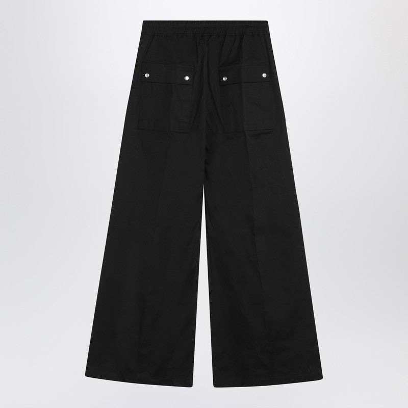 Rick Owens Black Wide Bela Cotton Trousers Men - 2